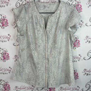 Calvin Klein tshirt blouse dotted spotted polka dot Black and White Blouse